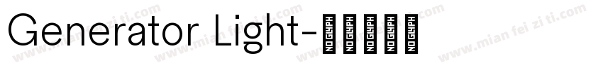 Generator Light字体转换